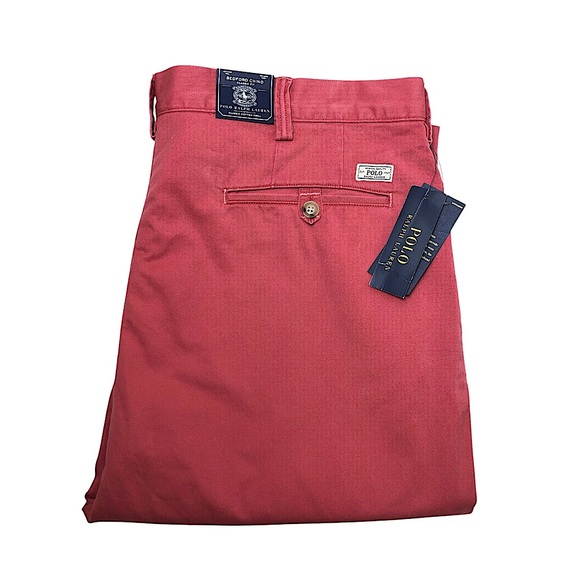 Polo Ralph Lauren BEDFORD Classic Cotton Twill Red Mens Chino